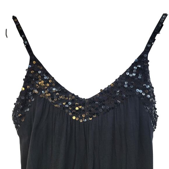 Y2K grunge Whimsigoth Sparkly Glamorous Sequined Evening Camisole Tank top sz M - Picture 2 of 8